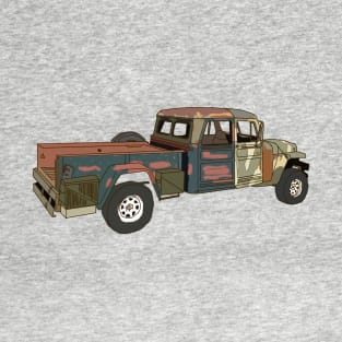 Hand Drawn Jeep Willys Custom Truck T-Shirt